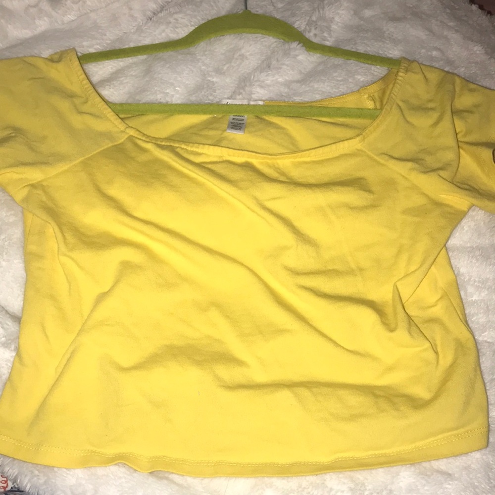 Yellow crop top